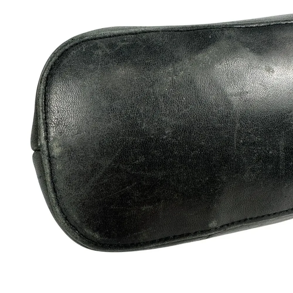 Naturalizer Genuine Leather‎ Shoulder Bag Purse Black Y2K Moto Biker Rectangle